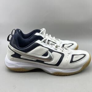 Nike MC7 Tennis Court Shoes Men Size 10 White Navy Gum Comfort Low Top Sneakers